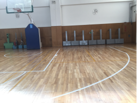 木地板藍球場